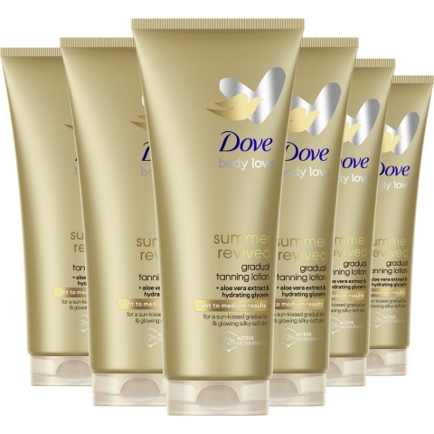 6x Dove Zelfbruinende Bodylotion Summer Revived Light-Medium 200 ml