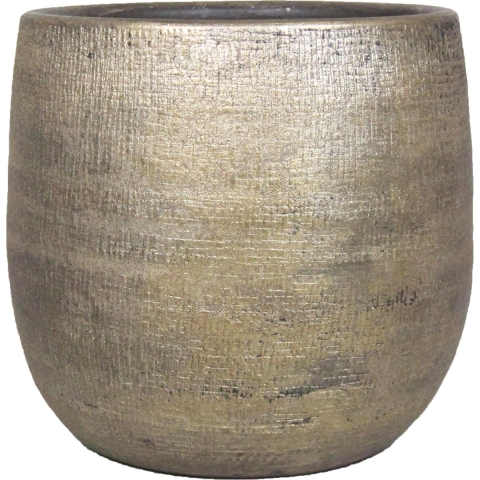 Floran Plantenpot Mira - goudkleurig - keramiek - 34 cm -