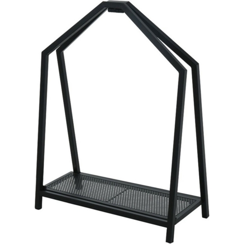 Haardhout/houtblokken opslag rek - metaal - 25 x 58 x 79 cm -