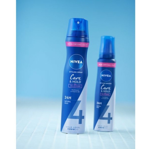 6x Nivea Haarmousse Care&Hold Extra Strong 150 ml