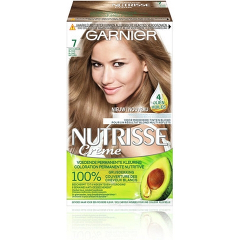 3x Garnier Nutrisse Ultra Crème Permanente Haarkleuring 7.0 Natuurlijk Blond
