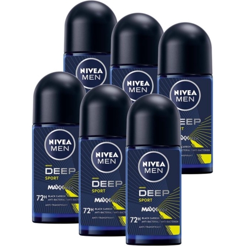 6x Nivea Men Deodorant Roller Deep Sport 50 ml