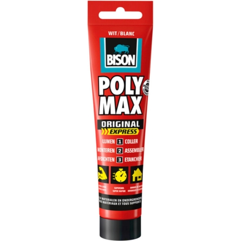 6x Bison Poly Max Express Wit 165 gr