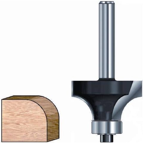 ENT Afrondfrees HM R3 met lager, Kolf 8mm - 7914282