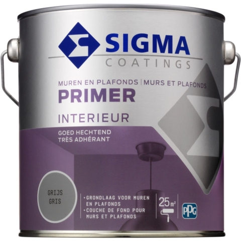 Sigma Muren En Plafonds Primer - Voorstrijk - Grijs - 2.5L