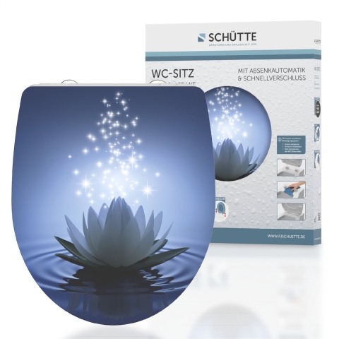 Schutte Duroplast High Gloss WC-bril WATER LILY met soft-close en quick-release
 - 82582 82582