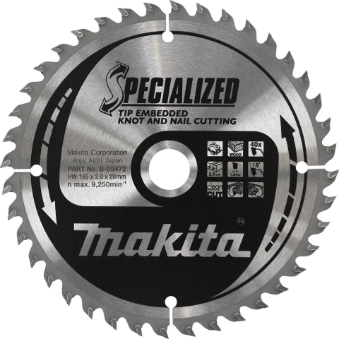 Makita Accessoires Cirkelzaagblad TipE 210x20x1,9 24T 23g - B-09438