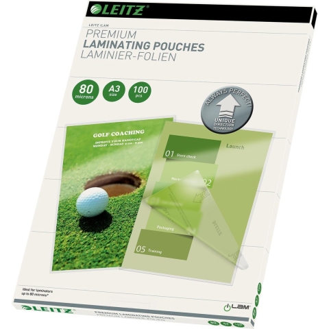 Leitz Lamineerfolie DIN A3 80 micron glanzend 100 stuk(s)