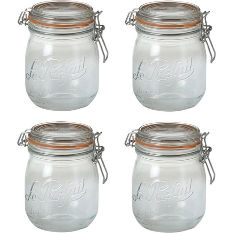 8x stuks weckpot/inmaakpot met klepdeksel 0.5 liter -