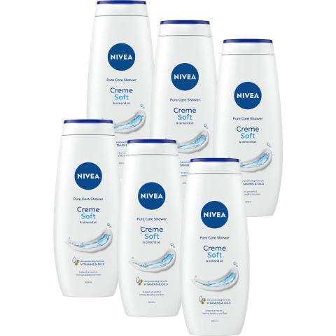 6x Nivea Douchecrème Soft 500 ml