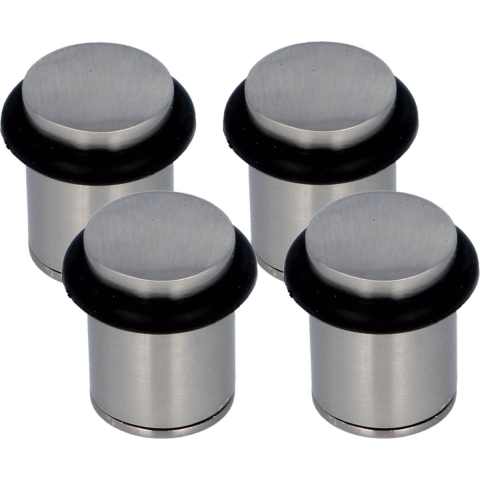 AMIG Deurstopper/deurbuffer - 4x - D32mm - inclusief schroeven - antiek messing -