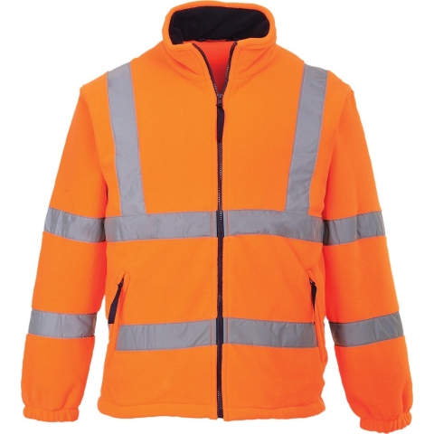 Reflecterende jas fleece oranje - M