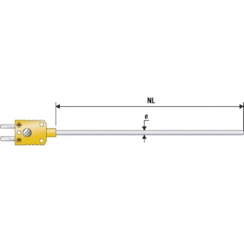 B + B Thermo-Technik K625 0150-10 Dompelsensor -200 tot +800 °C Sensortype K