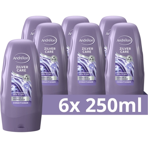 6x Andrelon Conditioner Zilver Care 250 ml