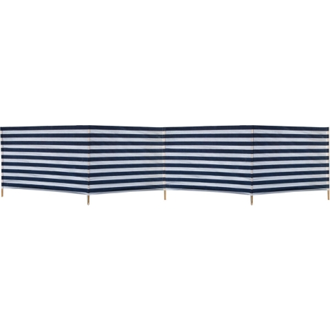 Groot strand windscherm blauw/wit 500 x 90 cm -