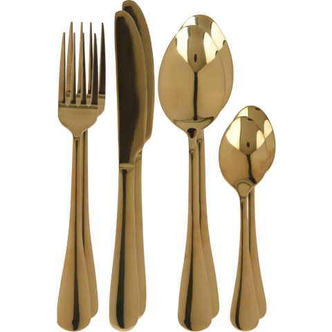 Bestekset Tableware Collection - 32-delig - goud - RVS - 8 personen -