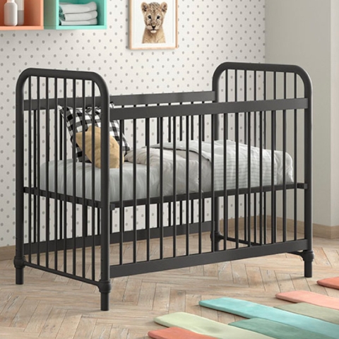 Ledikant Bronxx 60x120 Zwart