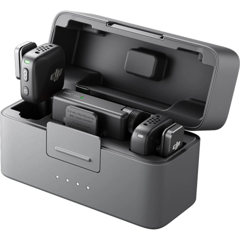 DJI Mic Mini (2 Tx + 1 Rx Charging Case) Microfoon Grijs