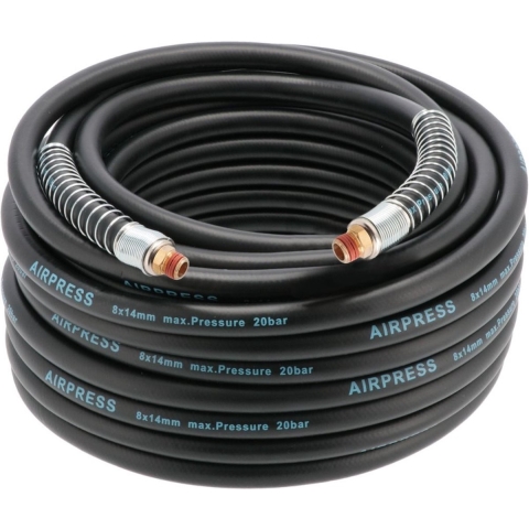 Airpress 40492 Luchtslang - 20 Bar - 1/4"Incl. Nippels
