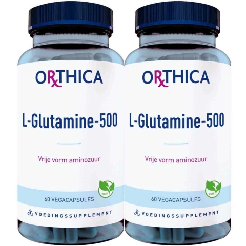 gratis verzending: 2x Orthica L-Glutamine-500 60 capsules