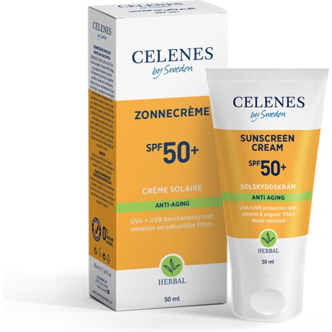 2x Celenes Herbal Zonnebrandcreme SPF 50+ Anti Aging 50 ml