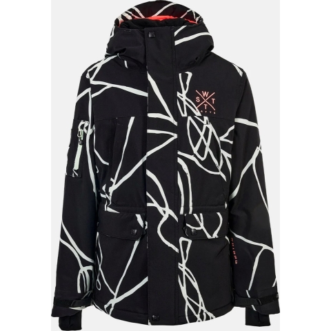 WATTS Clever ski jas zwart/wit/roze dames, L