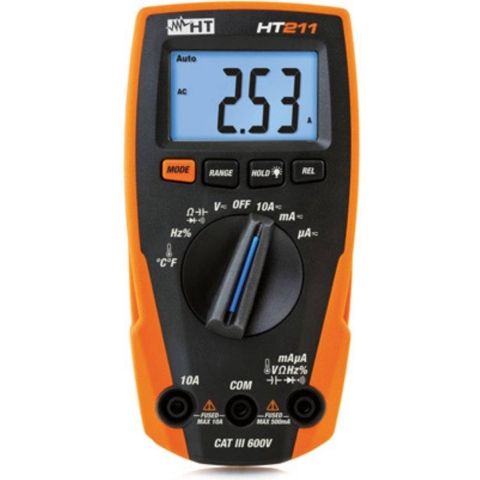 HT Instruments HT211 Multimeter Digitaal CAT III 600 V Weergave (counts): 4000