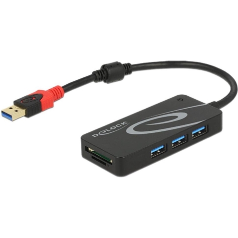 Delock 62899 USB 3.1 Gen 1-hub Zwart