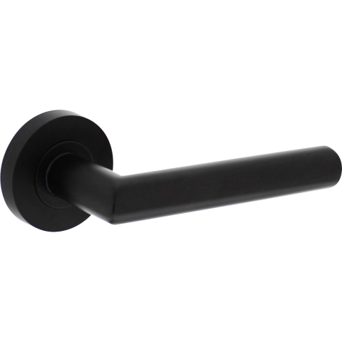 Intersteel Deurkruk Bastian op rozet ø53x8mm zwart