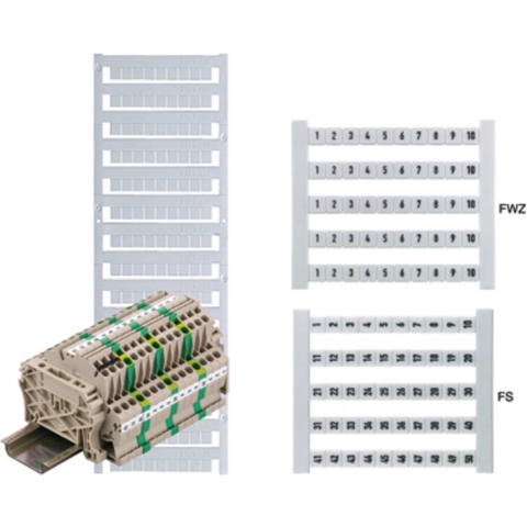 Weidmüller 523060001-500 Klemmarkering Wit 500 stuk(s)