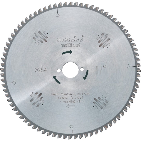 Metabo Accessoires Cirkelzaagblad HW/CT Ø 190x30, 36 WZ - 628075000