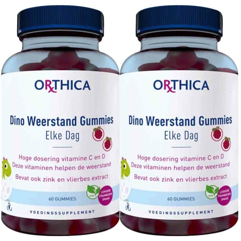 gratis verzending: 2x Orthica Dino Weerstand Gummies 60 stuks