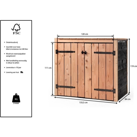Volente - Kliko"container ombouw Yente - Dubbel