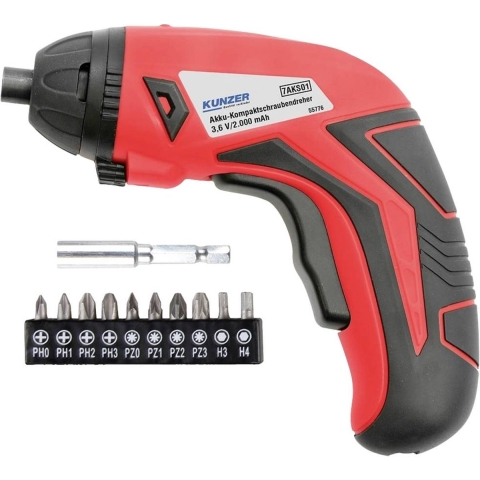 Kunzer 7AKS01 Accu-schroefmachine 3.6 V 2000 mAh Li-ion