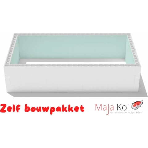 MaJa Koi Zelfbouwpakket zwembad van high density polystyreen blokken - 10,00 x 5,00 x 1,50m