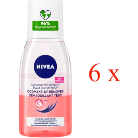 12x Nivea Oogmake-Up Remover Stralende Oogcontouren 125 ml