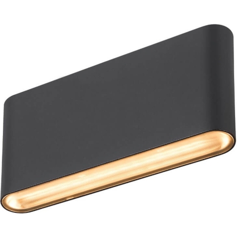 SLV OVAL 18 black 1007144 LED-wandlamp 9.3 W LED Zwart