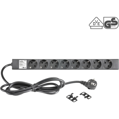 Adam Hall 87471 19 stroomverdeler 8-voudig 1 HE