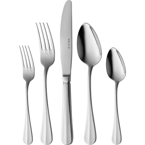 Sola Bestekset Hollands Glad - 18/10 RVS - 90 Delig / 9 Persoons