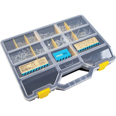 Proftec Assortimentskoffer Groot Spaanplaatschroeven Vz Pk +Snijpunt Torx TX20 (+Bit) - 8900.01.00110