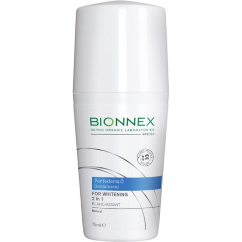 3x Bionnex Perfederm Deomineral Roller 2 In 1 voor Whitening 75 ml