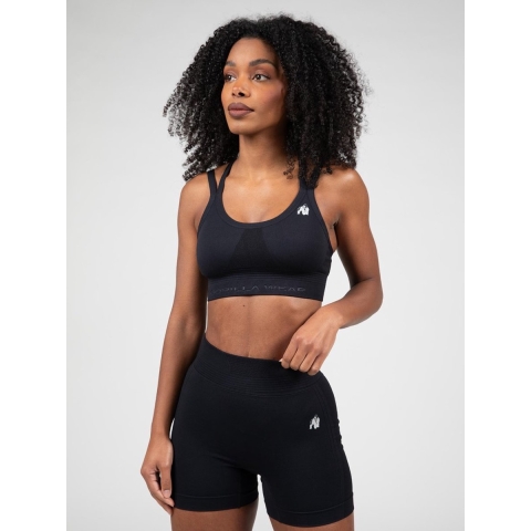 Gorilla Wear Whitney Seamless Sportbeha - Zwart - S/M
