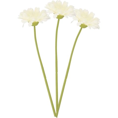 Kunstbloemen boeket Gerbera - 10x - 72 cm - wit - Real Touch - kunst zijdebloemen -