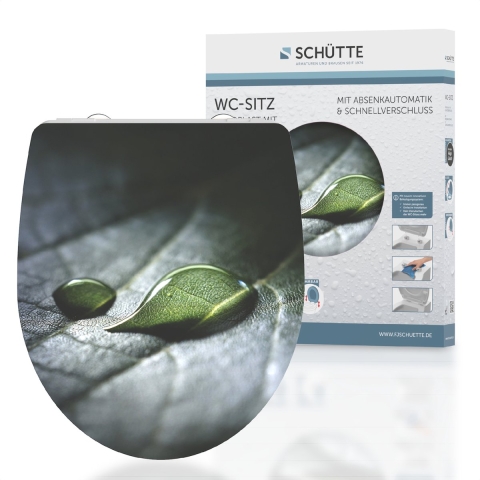 Schutte Duroplast High Gloss WC-bril RAINDROP met soft-close en quick-release
 - 82583 82583