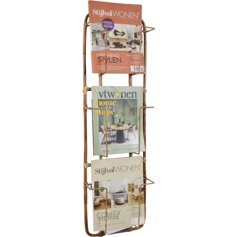 LOFT42 Bamboe Tijdschriftenrek Large - Bruin - 96x30x10