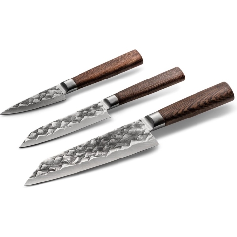 BARE Cookware Japanse Messenset, 3-delig, Duits staal & Levenslange Ga