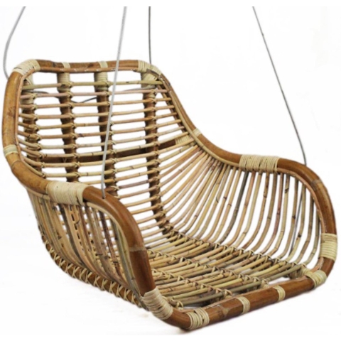 Van der Leeden Rotan hangstoel Fly - (L)66 x (B)65 x (H)49 cm - Steel
