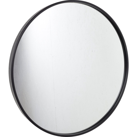 Fragix Boston wandspiegel rond - Zwart - Metaal - Ø45cm - Industrieel