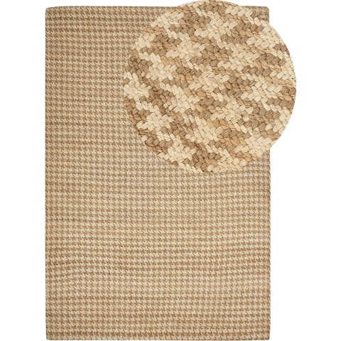 Beliani-ARAPTEPE-Laagpolig vloerkleed-Beige-200 x 300 cm-Jute