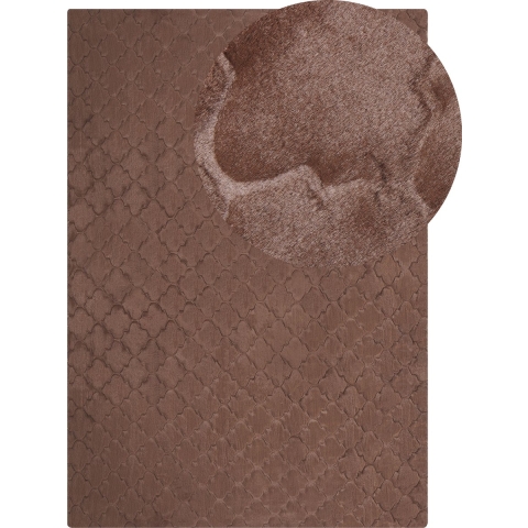 Beliani-GHARO-Hoogpolig vloerkleed-Bruin -160 x 230 cm-Polyester
